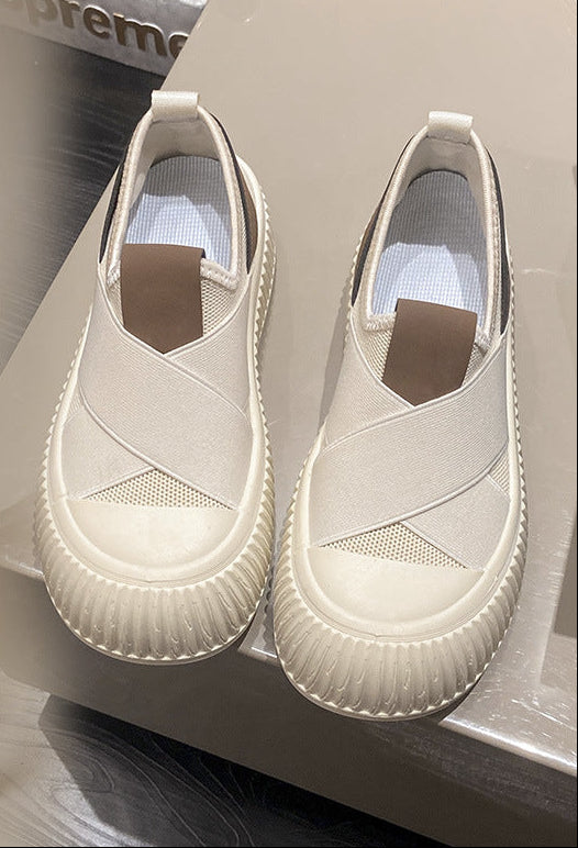 Sarah Express Women's Chunky Platform Sneakers | Slip-On Mesh Breathable Casual Shoes