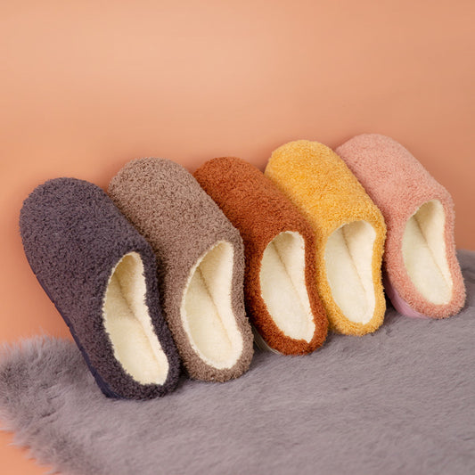 Sarah Express Women's Furry Bedroom Slippers | Soft Suede Non-Slip Winter House Shoes