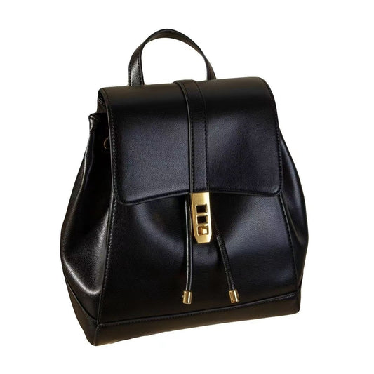 Sarah Express Women's Large Capacity PU Leather Backpack & Shoulder Bag – Everyday Carry | Brown & Black