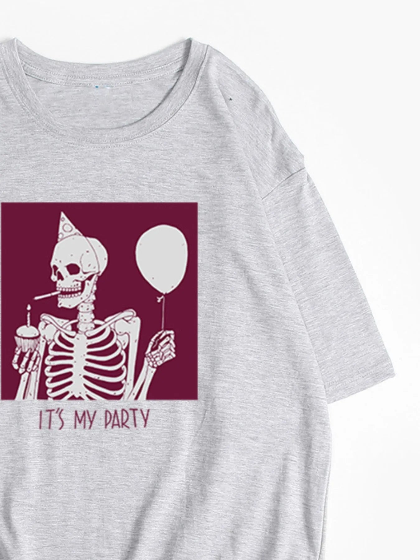 Sarah Express Women's Plus Size Graphic Round Neck Half Sleeve T-Shirt