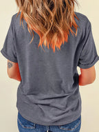 Sarah Express Women's Halloween Ghost Round Neck Casual Tee