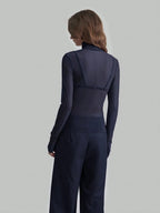 Sarah Express Women's Turtleneck Long Sleeve Top