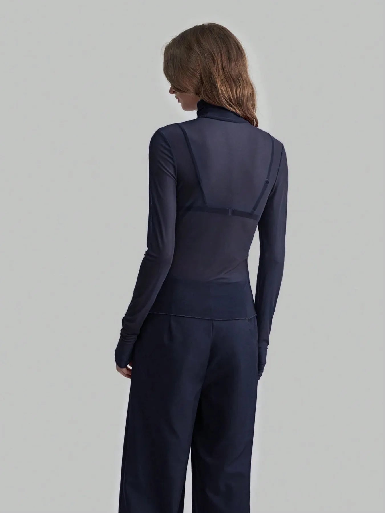 Sarah Express Women's Turtleneck Long Sleeve Top