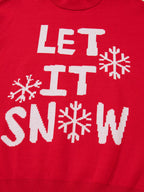 Sarah Express Women's LET IT SNOW Christmas Loose Sweater