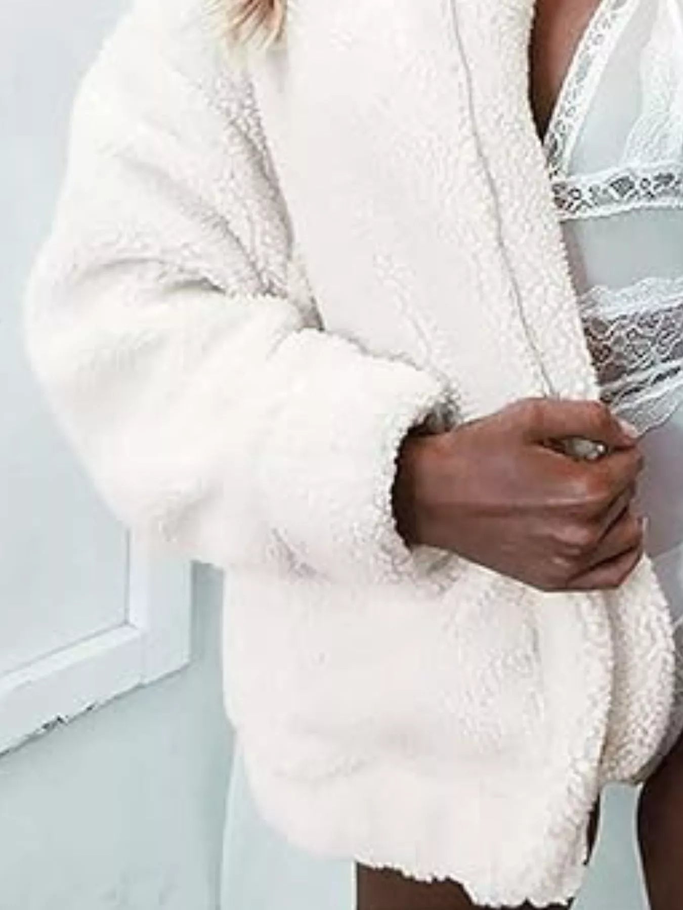 Sarah Express Women's Cozy Fleece Zip Up Jacket Plus Size