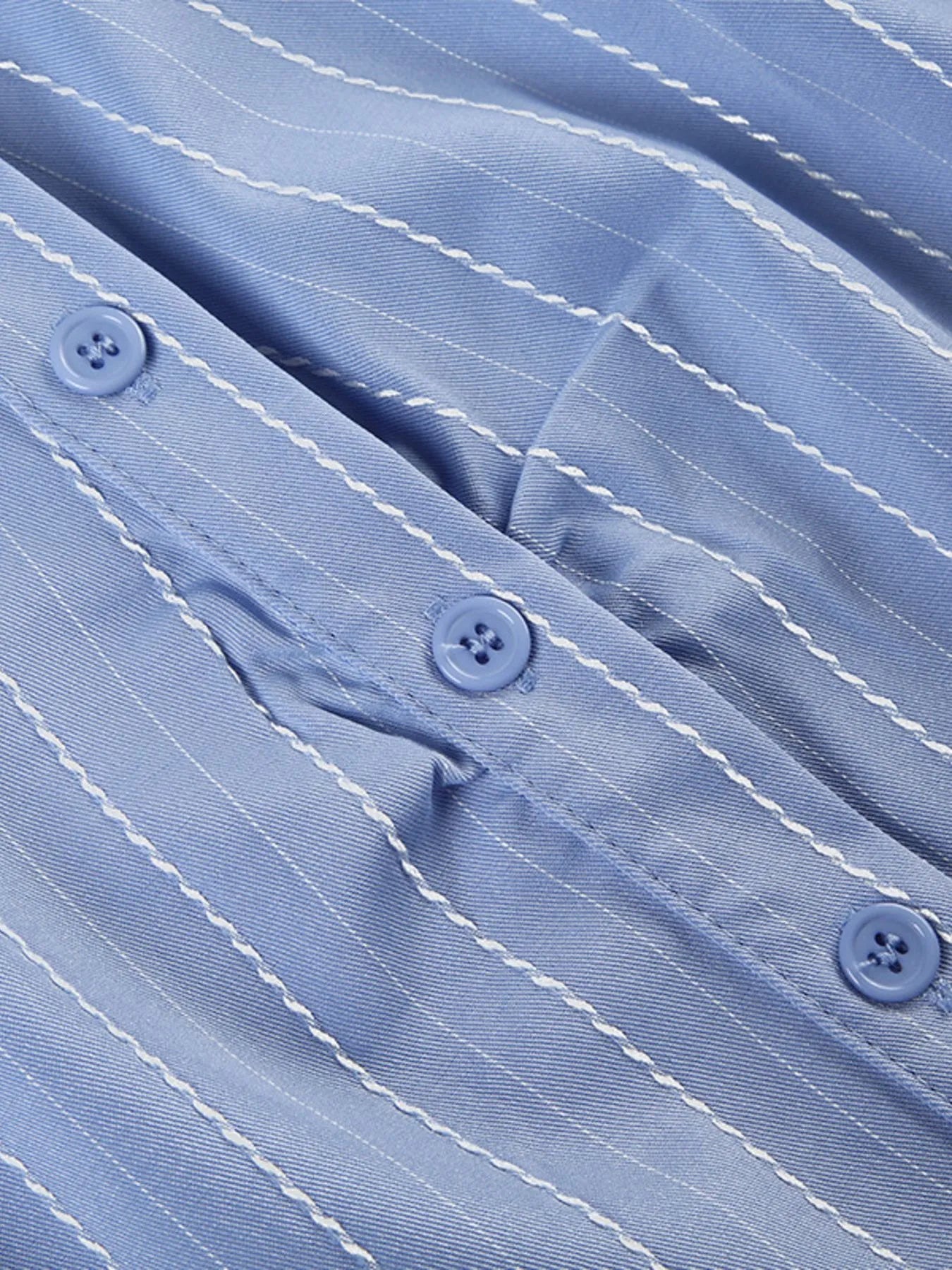 Sarah Express Women's Striped Button-Down Collared Shirt