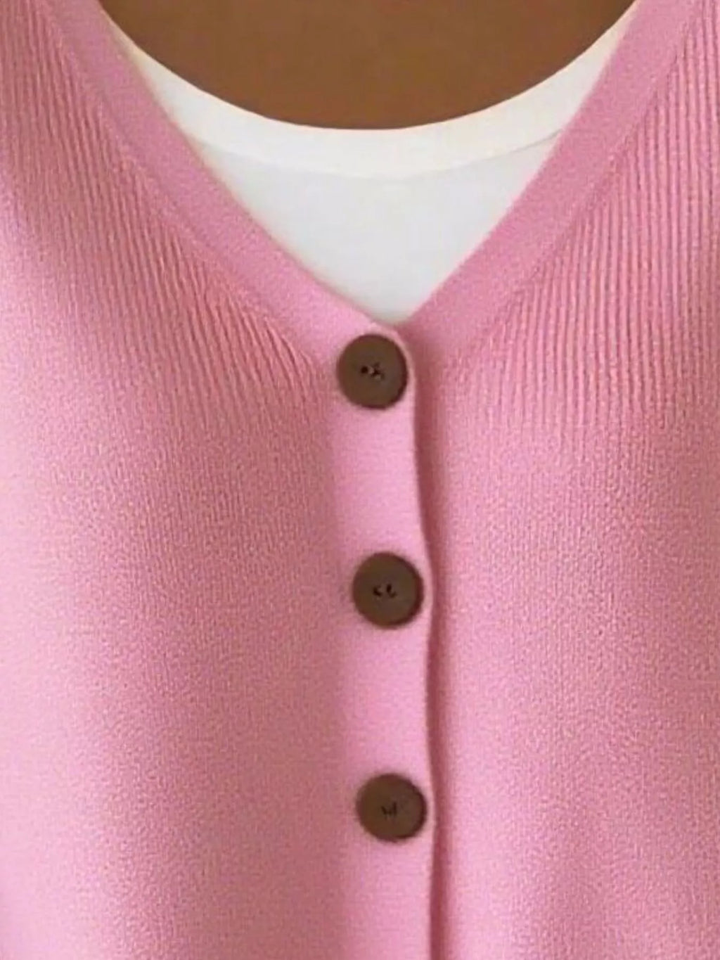 Sarah Express Women's V-Neck Button-Down Knit Cardigan Plus Size