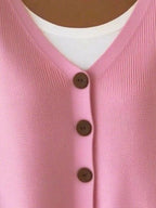 Sarah Express Women's V-Neck Button-Down Knit Cardigan Plus Size