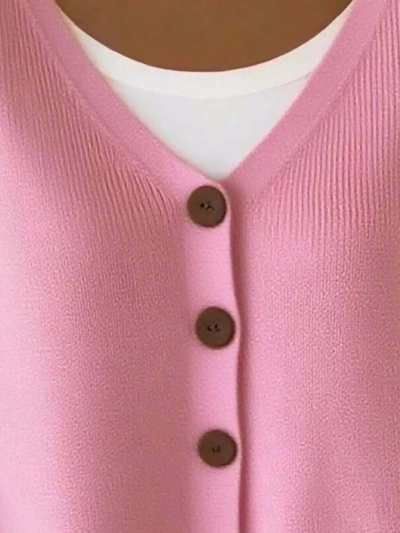 Sarah Express Women's V-Neck Button-Down Knit Cardigan Plus Size