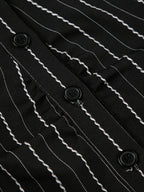 Sarah Express Women's Striped Button-Down Collared Shirt