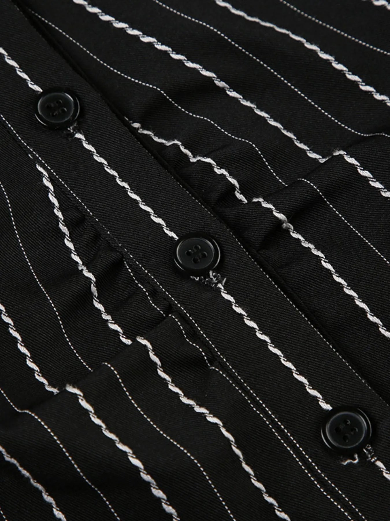 Sarah Express Women's Striped Button-Down Collared Shirt