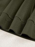 Sarah Express Women's Notched Raglan Sleeve Sweatshirt with Lace Detail