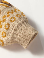 Sarah Express Women's Western Pattern Knitted Button V Neck Cardigan Sweater