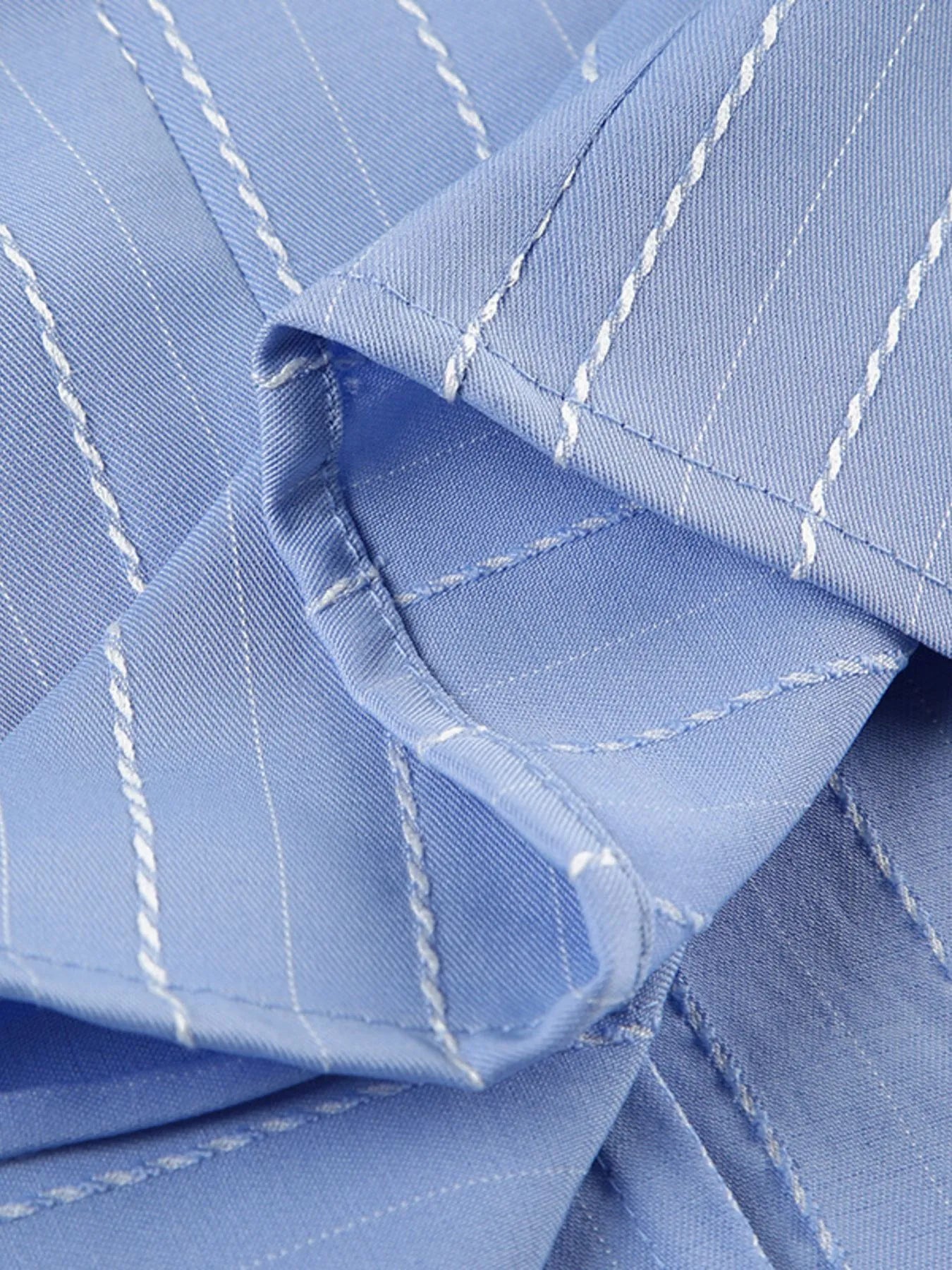 Sarah Express Women's Striped Button-Down Collared Shirt