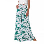 Women's High Waist Wide Leg Pants Casual Polyester Trousers