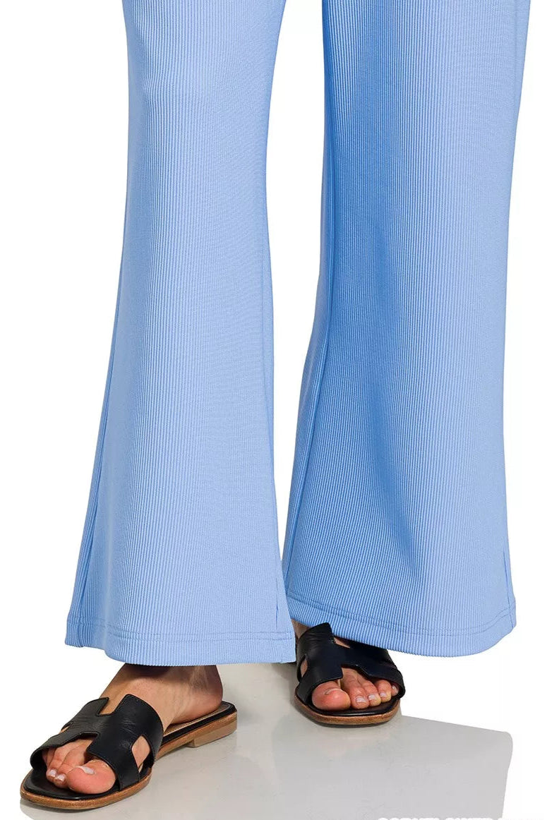 Sarah Express Women’s Ribbed Lounge Set with Pullover and Pants Casual