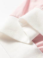 Sarah Express Women's Stripe Contrast Edge Patchwork Long Sleeve Top