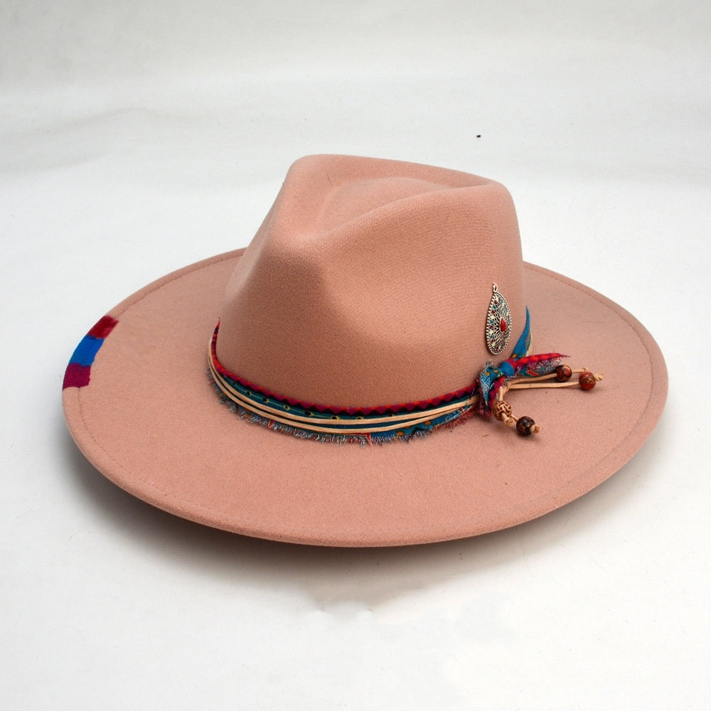 Women's British Wool-Like Felt Hat Bell Crown Elegant Winter