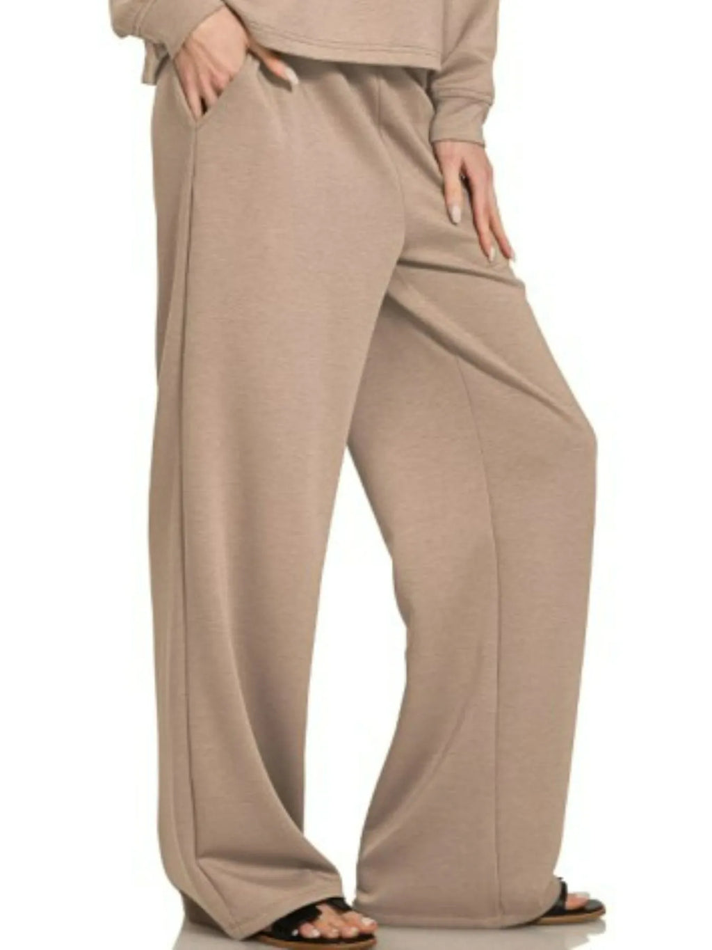 Sarah Express Women’s Scuba Sweatshirt and Palazzo Pants Lounge Set