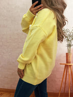 Sarah Express Women's Flower Heart Button Long Sleeve Cardigan