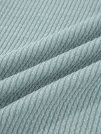 Sarah Express Women's Ribbed Drop Shoulder Knit Hoodie