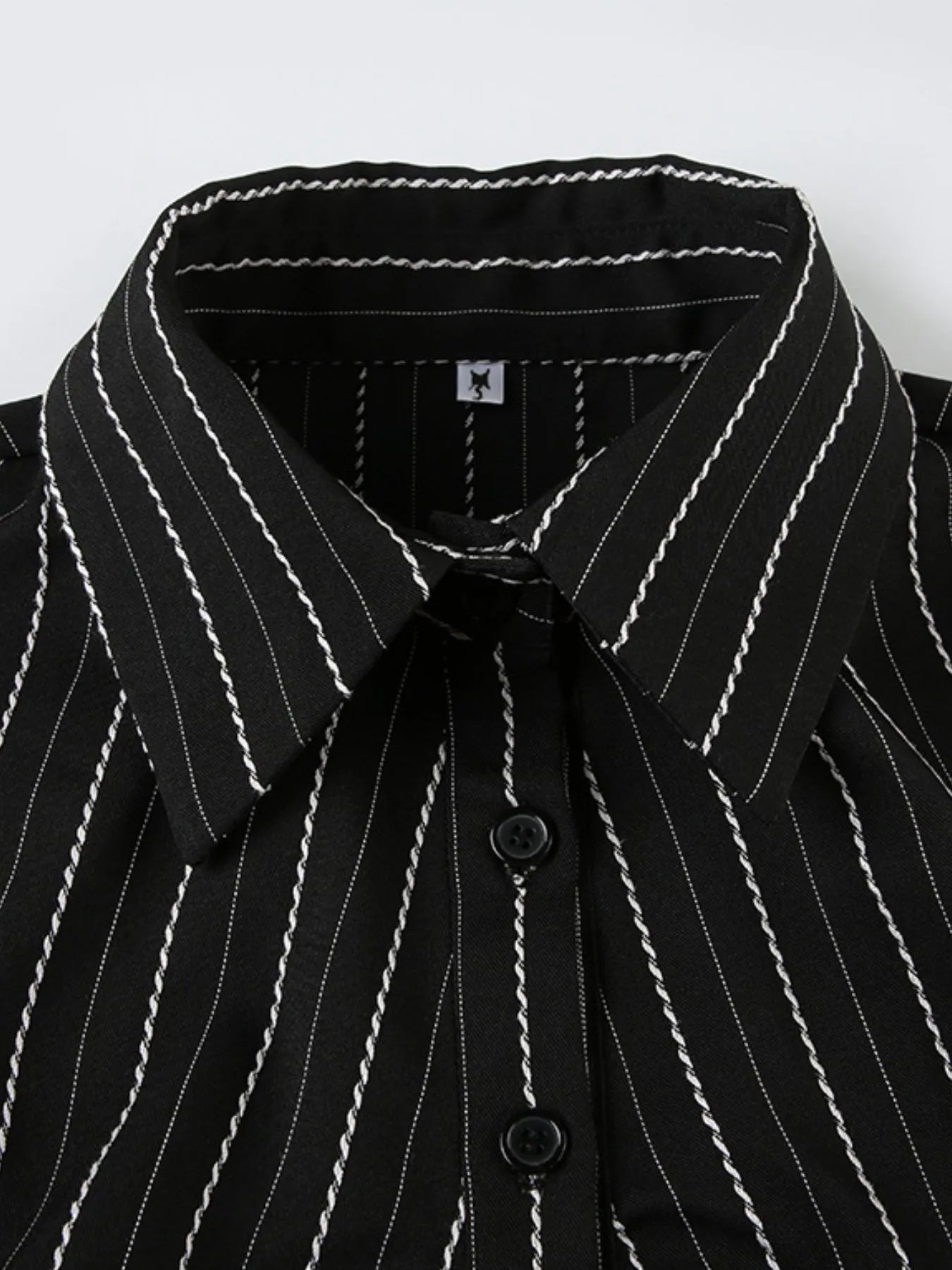Sarah Express Women's Striped Button-Down Collared Shirt