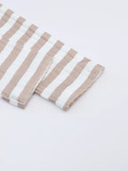 Sarah Express Women's Striped Textured Knit Long Sleeve Tee