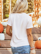 Sarah Express Women's GOBBLE Thanksgiving Turkey Print T-Shirt