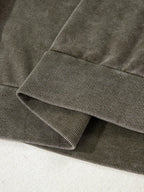 Sarah Express Women's Lace Patchwork Detail Notched Mineral Wash Sweatshirt