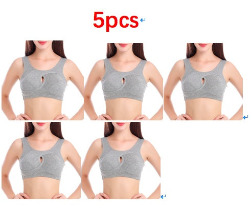 Women's Plus Size Wireless Cotton Comfort Bra Removable Padding
