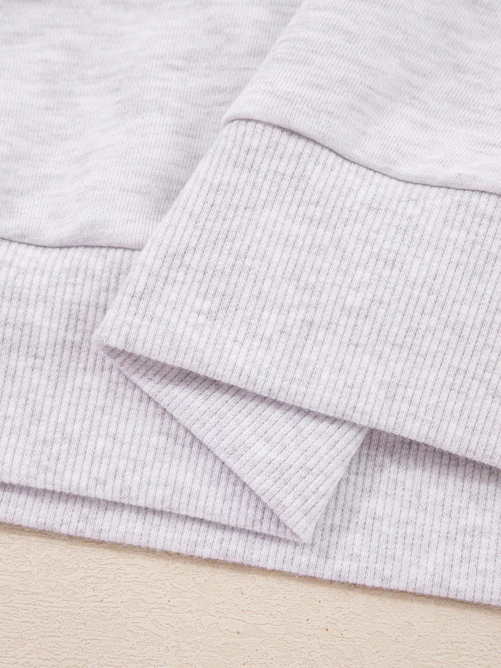 Sarah Express Women's Contrasted Trim Frilled Collar Drop Shoulder Top and Drawstring Pant Set