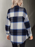 Sarah Express Women's Plaid Button-Down Long Sleeve Shirt
