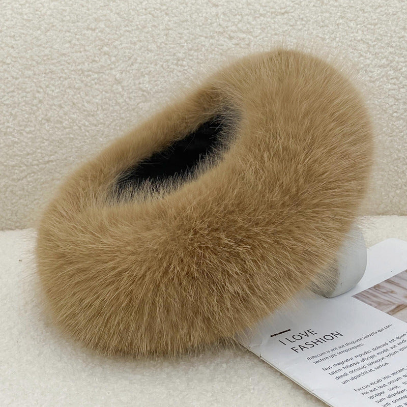 Faux Fur Headband Ear Warmer Winter Hair Band Accessory