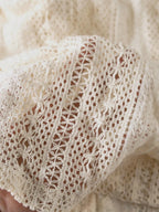 Sarah Express Women's Crochet Notched Button-Front Shirt