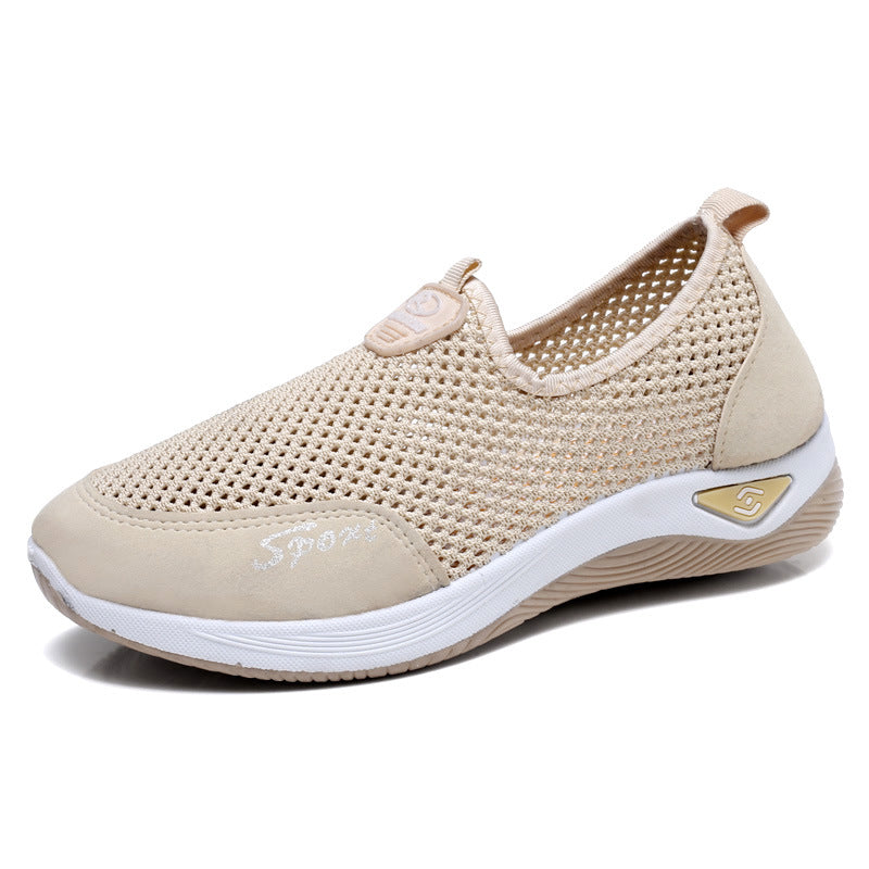 Sarah Express Women's Slip-On Mesh Pumps | Soft-Sole Non-Slip Flyknit Shoes