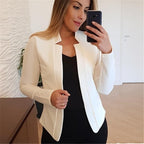 Women's Professional Blazer Casual Suit Collar Long Sleeve Jacket