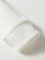 Sarah Express Women's Rounded Neck Waffle Long Sleeve Top