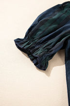 Sarah Express Women's Puff Sleeve Frilled Trim Elegant Blouse