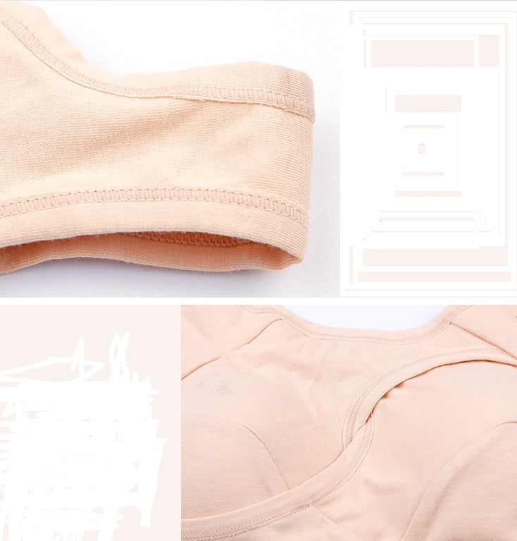 Women's Wireless Support Bra Anti-Sag Full Coverage Cotton Blend Sports