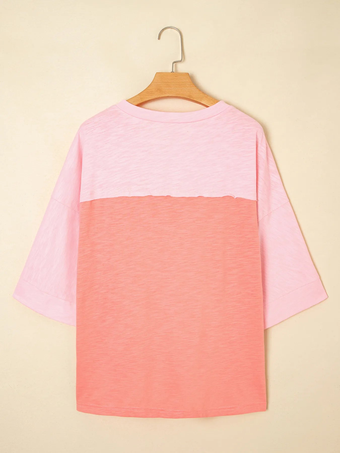 Sarah Express Women's Flower Patched Exposed Seam Oversized T Shirt