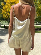 Sarah Express Women's Lace Detail Cami and Shorts Set