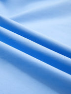 Sarah Express Women's Contrast Trim Notched Short Sleeve Blouse