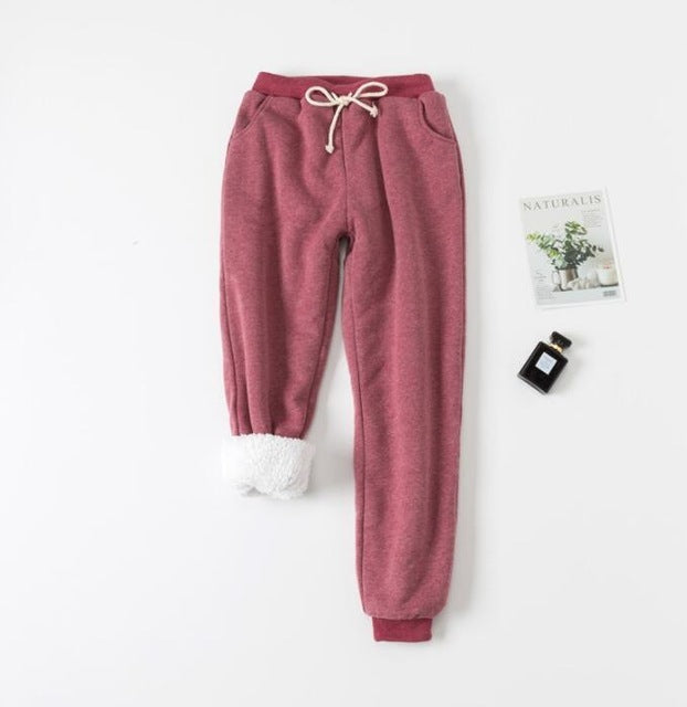 Women's Fleece Lined Sweatpants Padded Warm