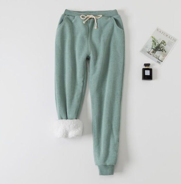Women's Fleece Lined Sweatpants Padded Warm