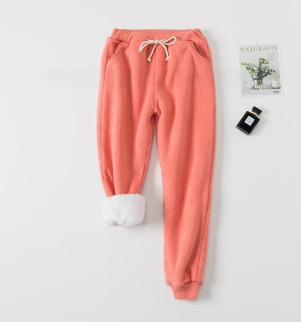 Women's Fleece Lined Sweatpants Padded Warm