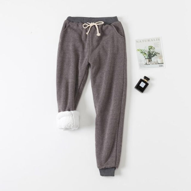 Women's Fleece Lined Sweatpants Padded Warm