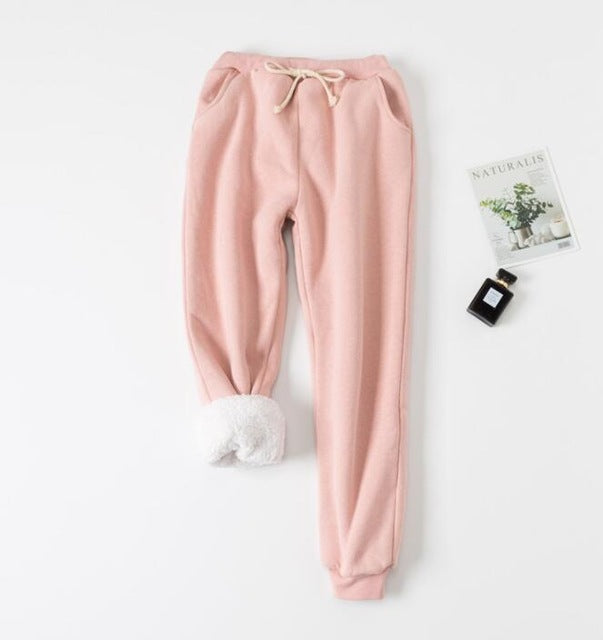 Women's Fleece Lined Sweatpants Padded Warm