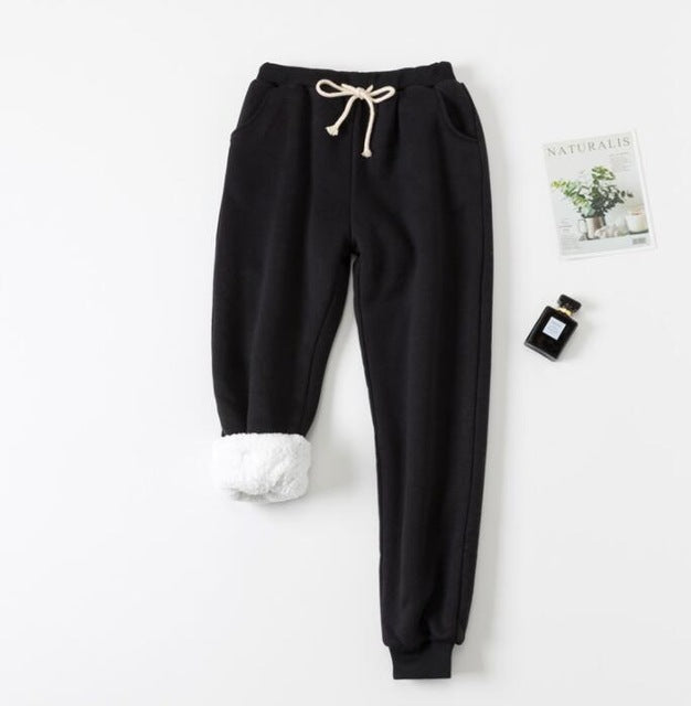 Women's Fleece Lined Sweatpants Padded Warm
