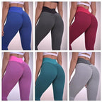Women's Hip Lifting High Waist Yoga Pants Sports Leggings Nine Length