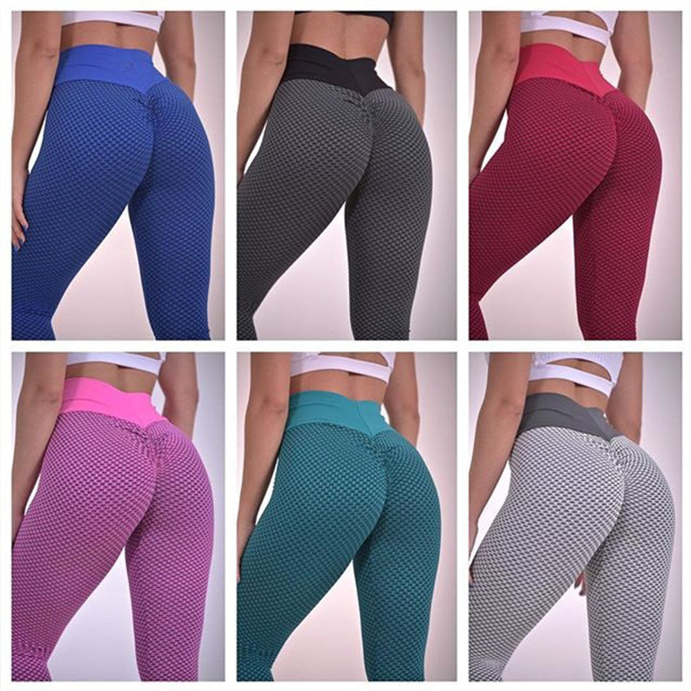 Women's Hip Lifting High Waist Yoga Pants Sports Leggings Nine Length